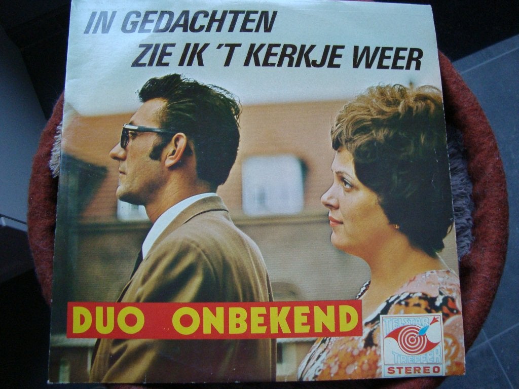 Duo onbekend in gedachten zie ik 't kerkje weer, Cd's en Dvd's, Ophalen of Verzenden, Zo goed als nieuw, 12 inch, Levenslied of Smartlap
