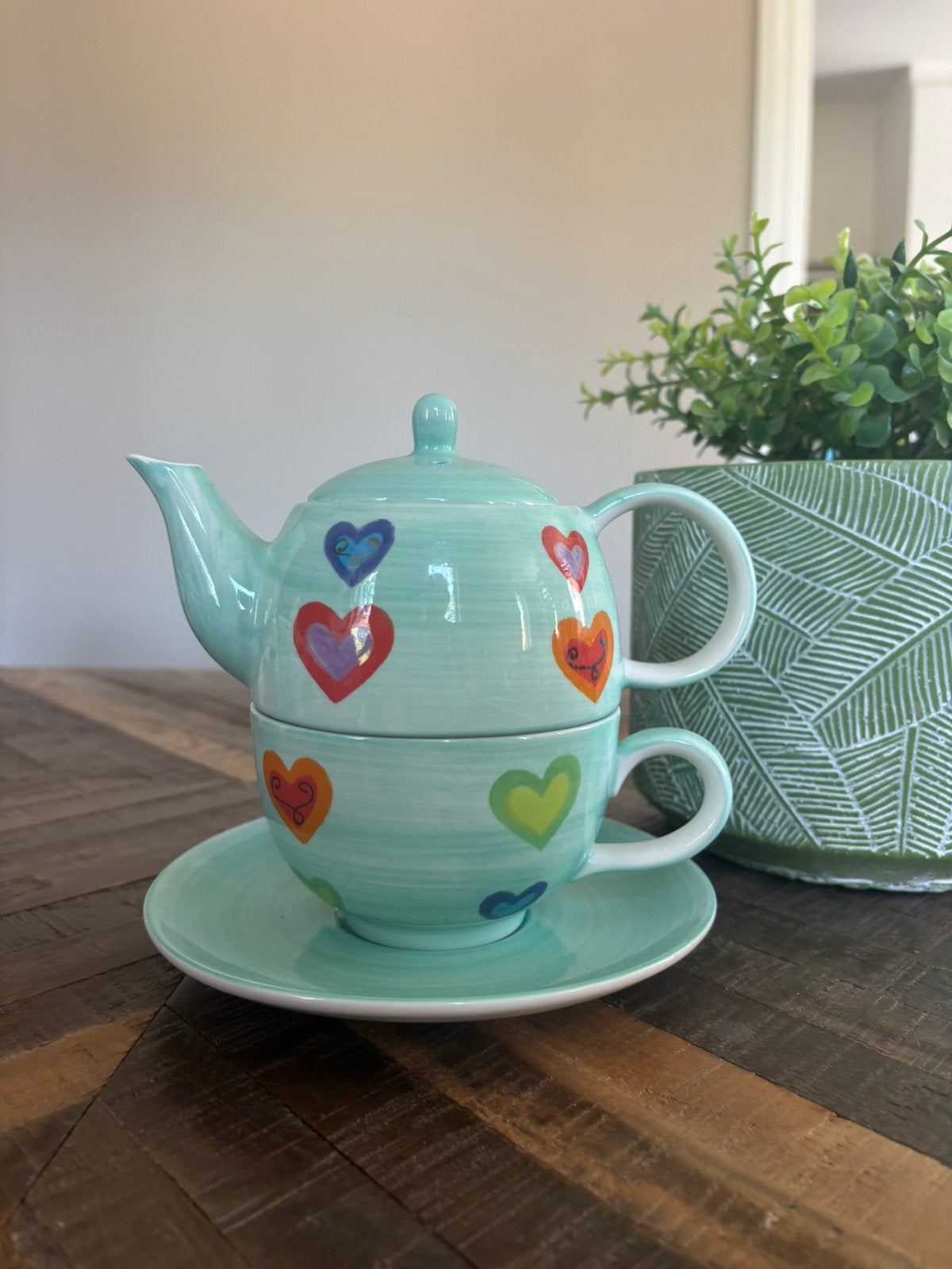 Theepot met mokje, Ophalen of Verzenden, Zo goed als nieuw, Overige stijlen, Overige typen