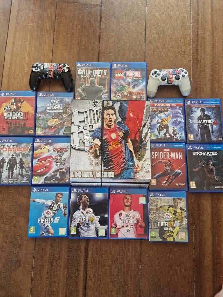 PlayStation 4 bundel: console, games, stuur en pedalen, Spelcomputers en Games, Games | Sony PlayStation 4, Ophalen, Gebruikt