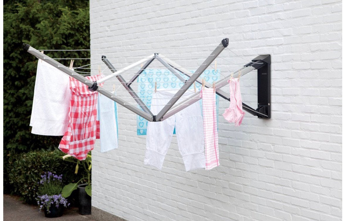 Brabantia wasrek droogrek muurbevestging Nieuw en ongebruikt, Tuin en Terras, Ophalen, Zo goed als nieuw, Wasrek