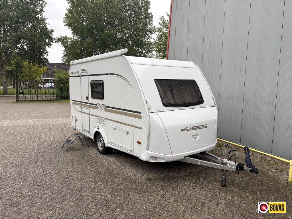 Weinsberg CaraOne 390 QD Mover, Cassette luifel, Caravans en Kamperen, Overige merken, Dwarsbed, Bedrijf, Treinzit