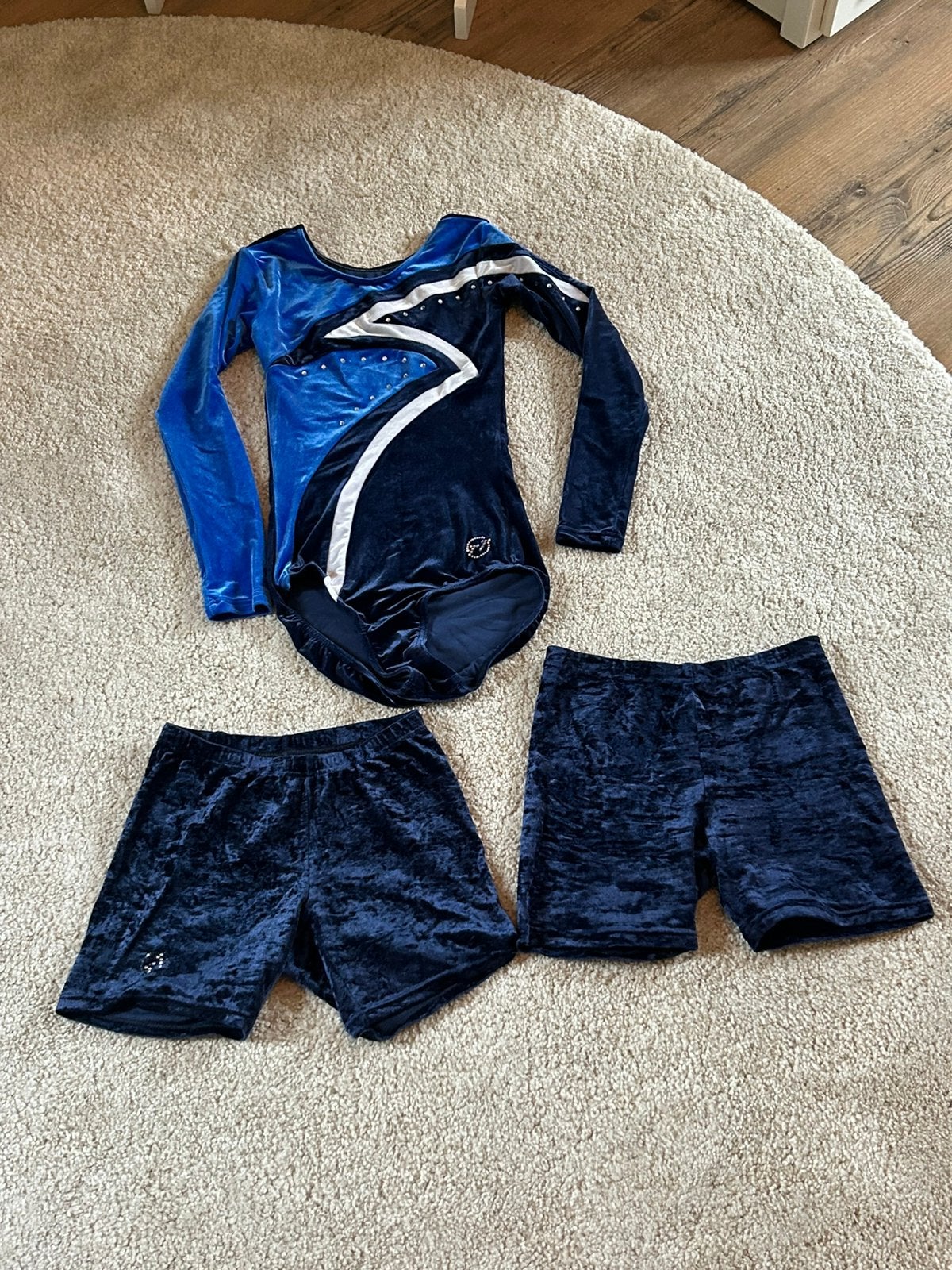Turnpakje TT maat 164 (incl 2x broekje 152), Blauw, Ophalen of Verzenden, Zo goed als nieuw, Turnpak(je)