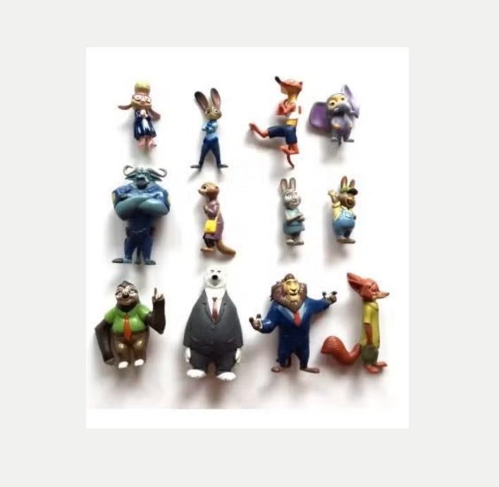 Disney Zootopia figuren set 12 stuks (4-7cm)
