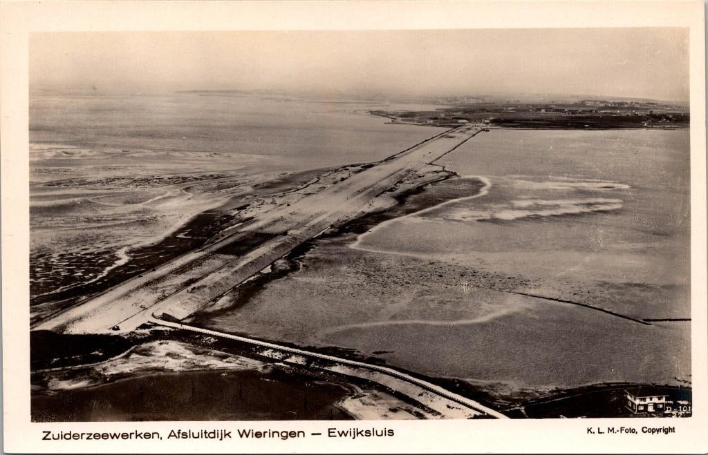 Zuiderzeewerken - Afsluitdijk Wieringen Ewijksluis, Verzenden, 1920 tot 1940, Ongelopen, Noord-Holland
