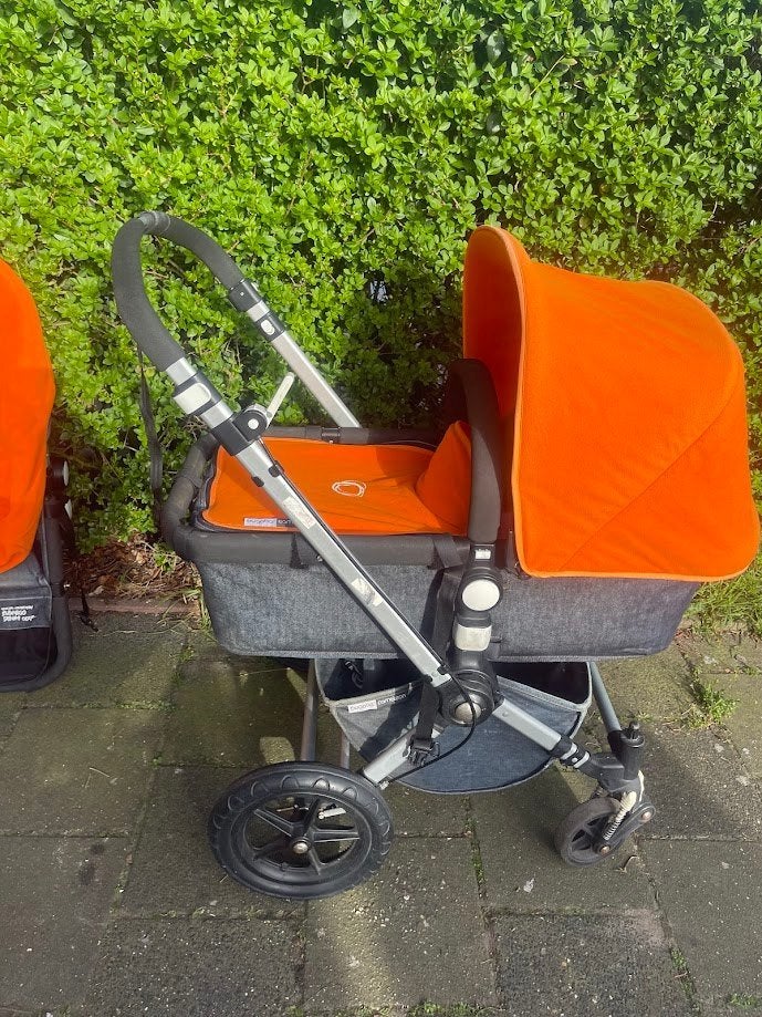 Bugaboo Cameleon 3 kinderwagen - Oranje/Denim/groen, Ophalen, Gebruikt, Luchtbanden, Bugaboo