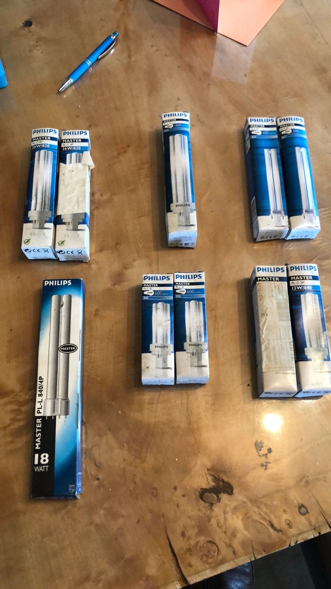 Nieuwe Philips lampen, PL-C 2p/4p enz. 10stuks, Ophalen of Verzenden, Zo goed als nieuw, Slot