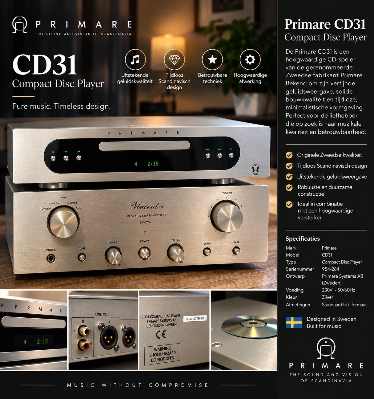 Primare CD31 – High-End CD-speler, Ophalen, Zo goed als nieuw, Overige merken