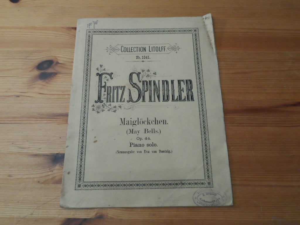 Fritz spindler, Gebruikt, Ophalen of Verzenden, Artiest of Componist, Piano