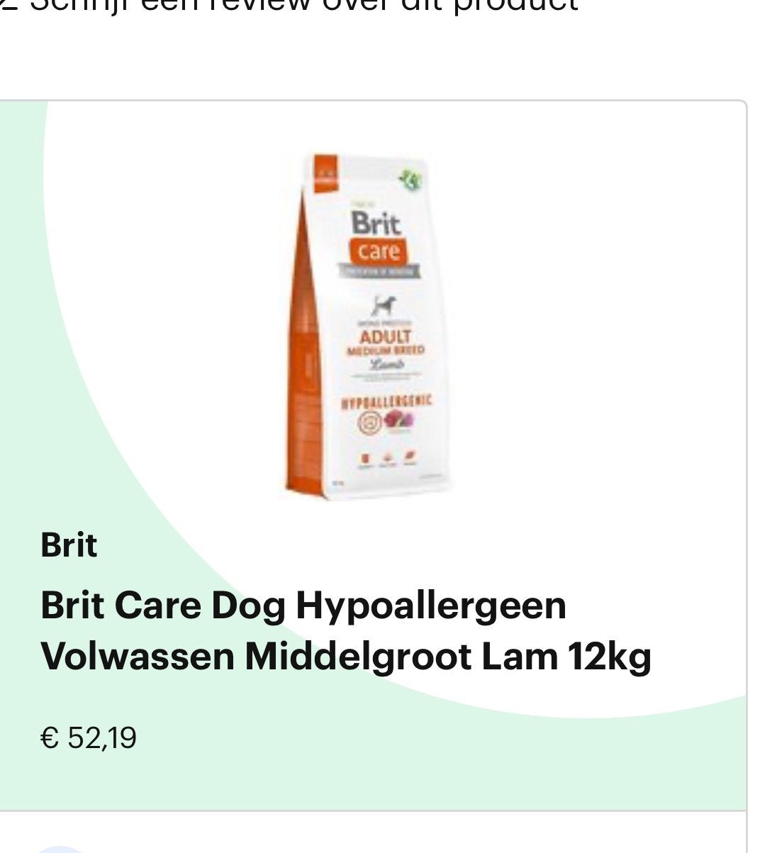 Hypoallergeen voer - 5 kg, Dieren en Toebehoren, Ophalen of Verzenden, Hond