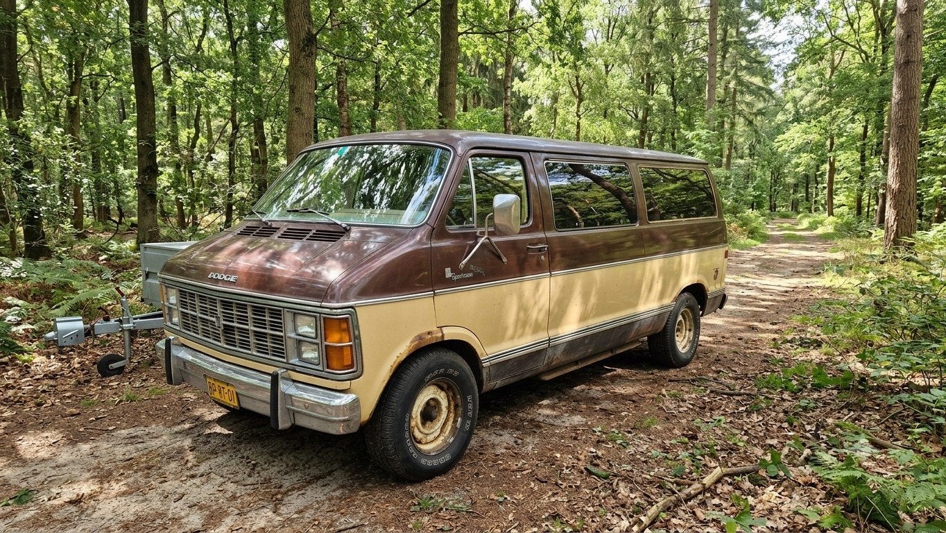 Dodge B200 Sportsman 1979 – California Patina | 7-zits | LPG, Auto's, Automaat, 170 pk, Te koop, Camaro