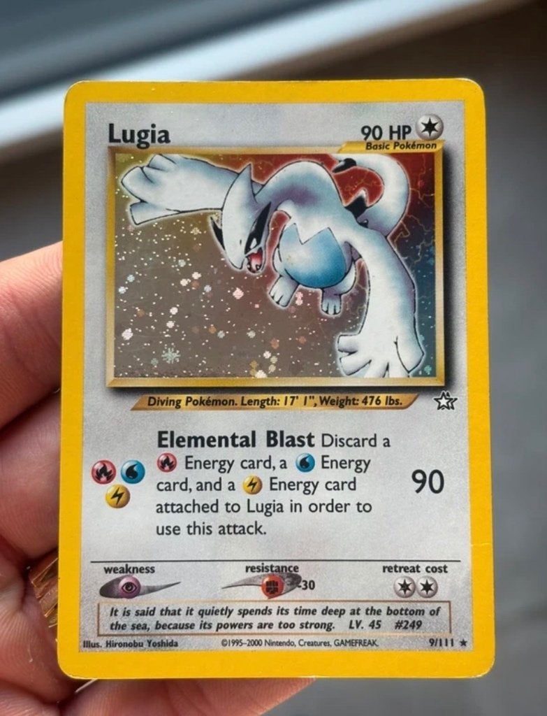 Lugia Neo Genesis Holo, Ophalen of Verzenden, Zo goed als nieuw, Losse kaart