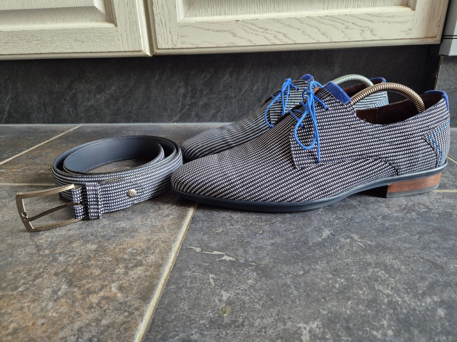 Floris van Bommel herenschoenen met riem maat 44.5 / 10, Overige kleuren, Floris van Bommel, Ophalen of Verzenden, Zo goed als nieuw