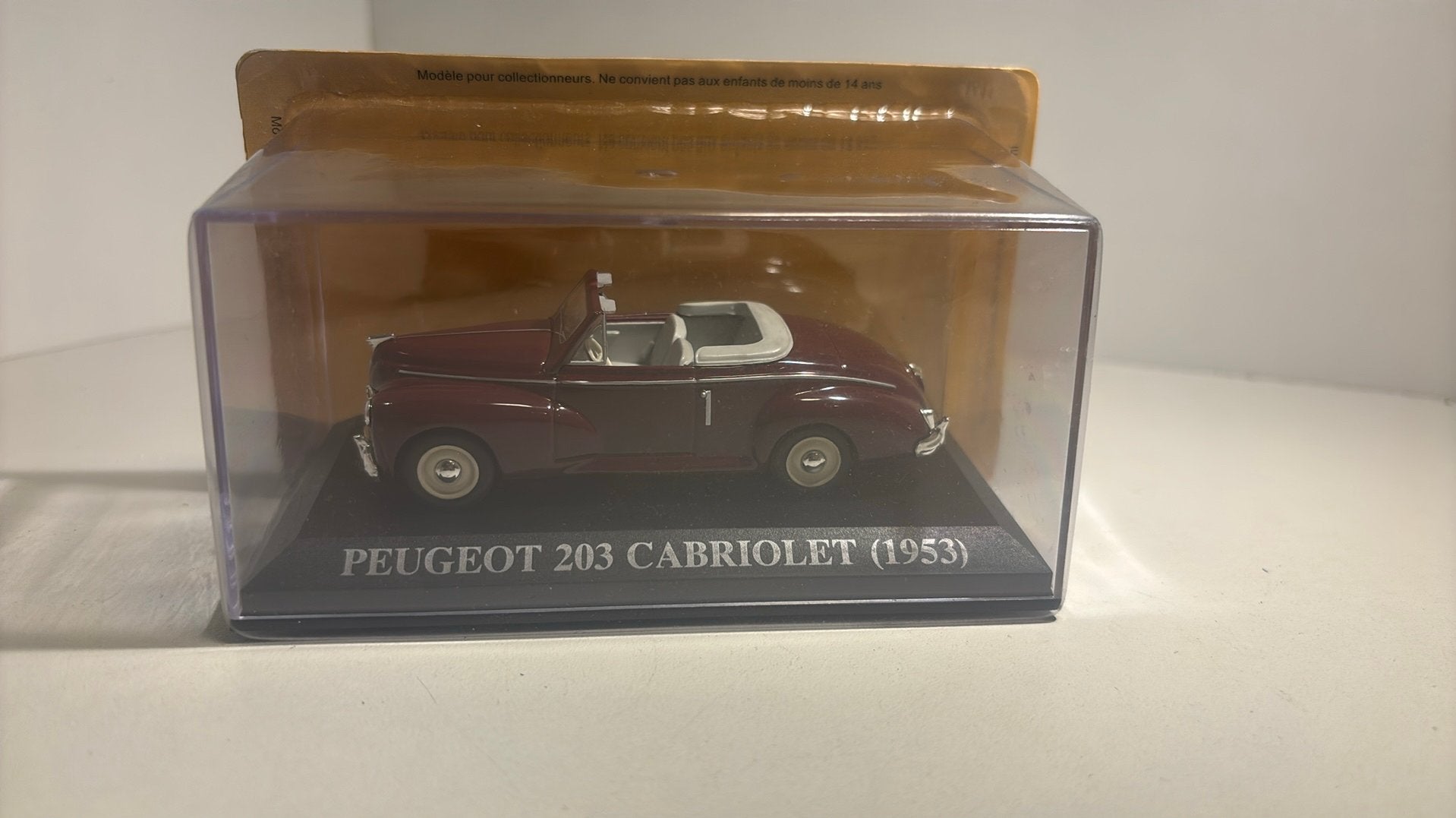 Peugeot 203 cabriolet 1953 die cast 1.43, Hobby en Vrije tijd, Modelauto's | 1:43, Overige merken, Auto, Ophalen of Verzenden