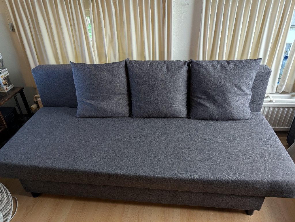 slaapbank, Ophalen, Tweepersoons, 140 cm, Zo goed als nieuw