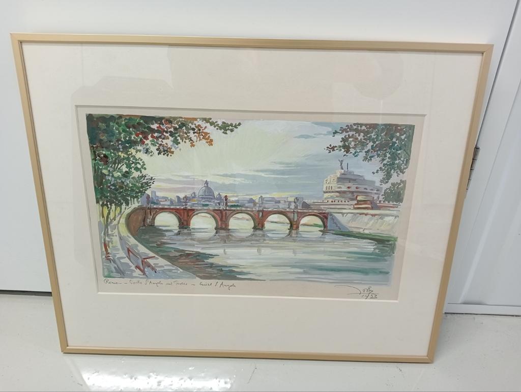 Aquarel Rome  gesigneerd, Ophalen of Verzenden