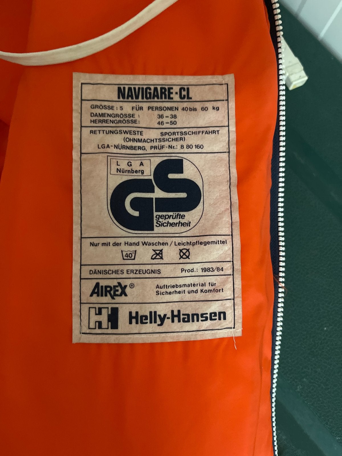 Helly Hansen Navigare-CL Reddingsvest - Maat S, Ophalen, Gebruikt, Dame of Heer, Reddingsvest of Zwemvest