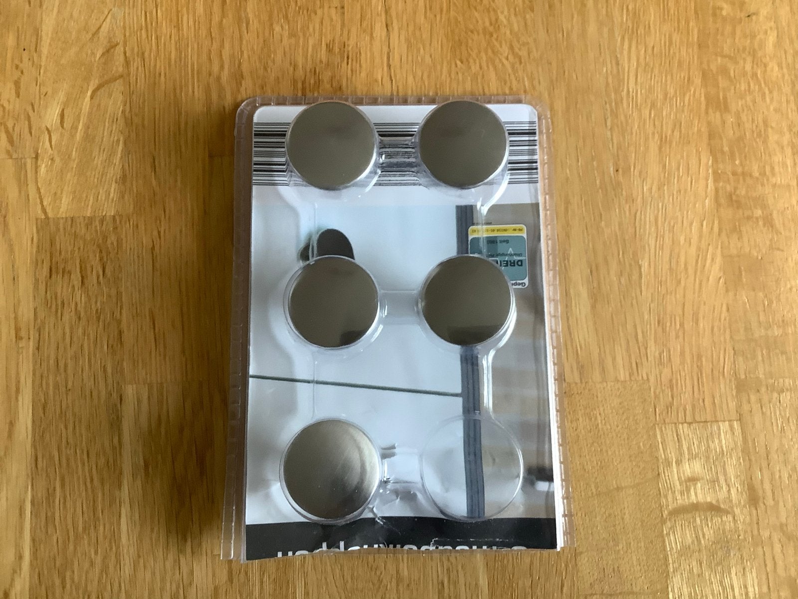 5 Meubelknoppen Zink Nikkelmat Ø 30 mm met schroeven NIEUW, Ophalen of Verzenden, Nieuw, Minder dan 50 mm, Overige typen