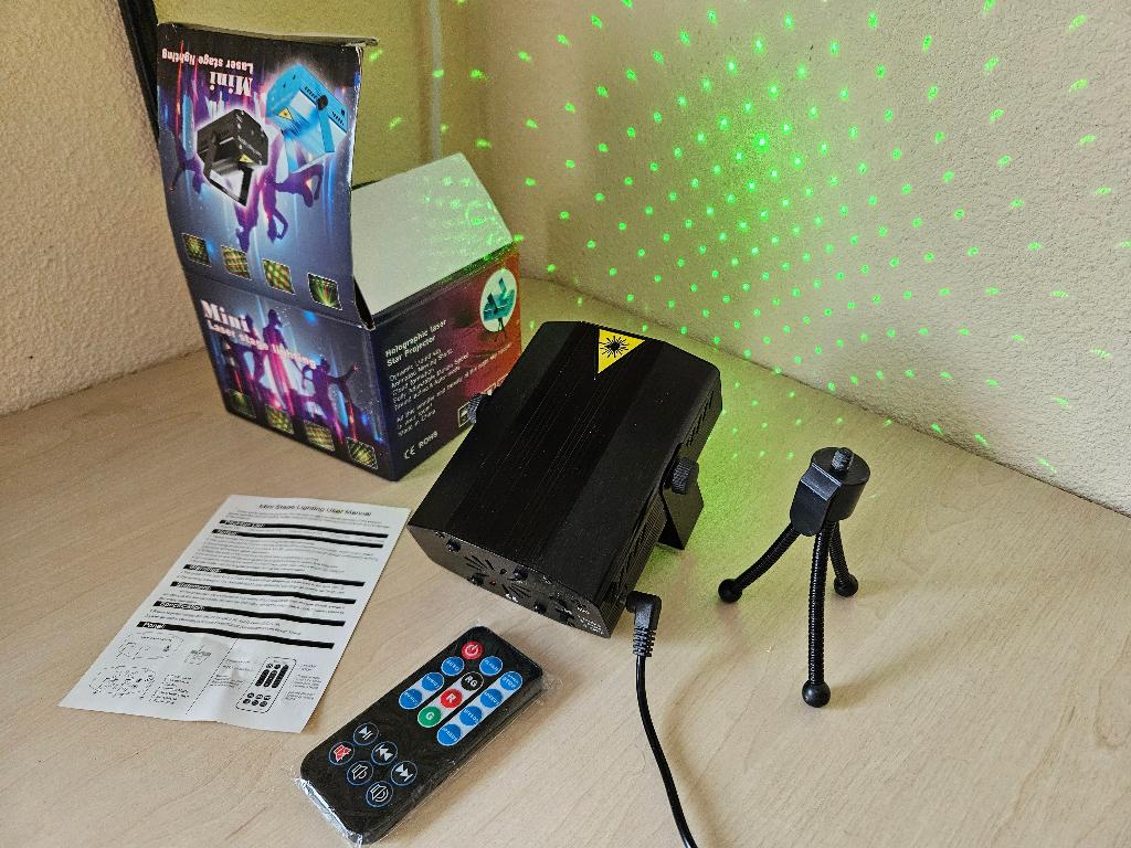 mini laser stage lighting lamp voor feest en party, Ophalen of Verzenden, Zo goed als nieuw, Laser
