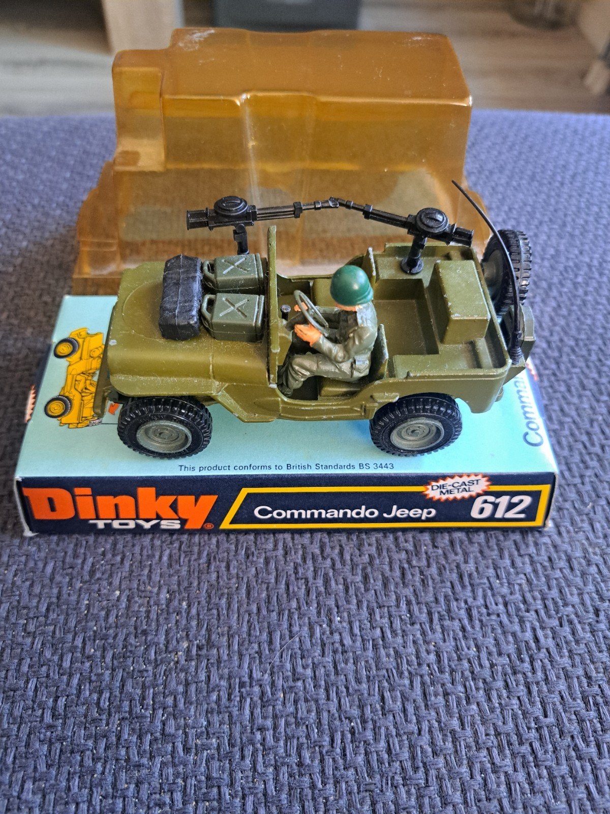 dinky toys meccano england commando jeep 612, Gebruikt, Auto, England, Ophalen of Verzenden