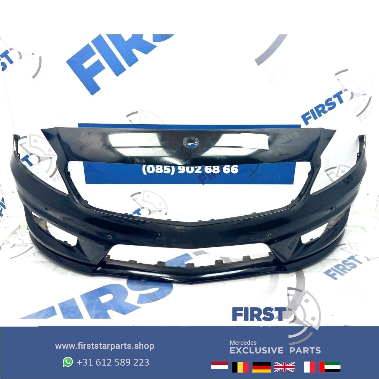 A45 BUMPER W176 AMG VOORBUMPER ZWART WIT GRIJS BLAUW ORIGINE, Gebruikt, -, Voor, Ophalen of Verzenden