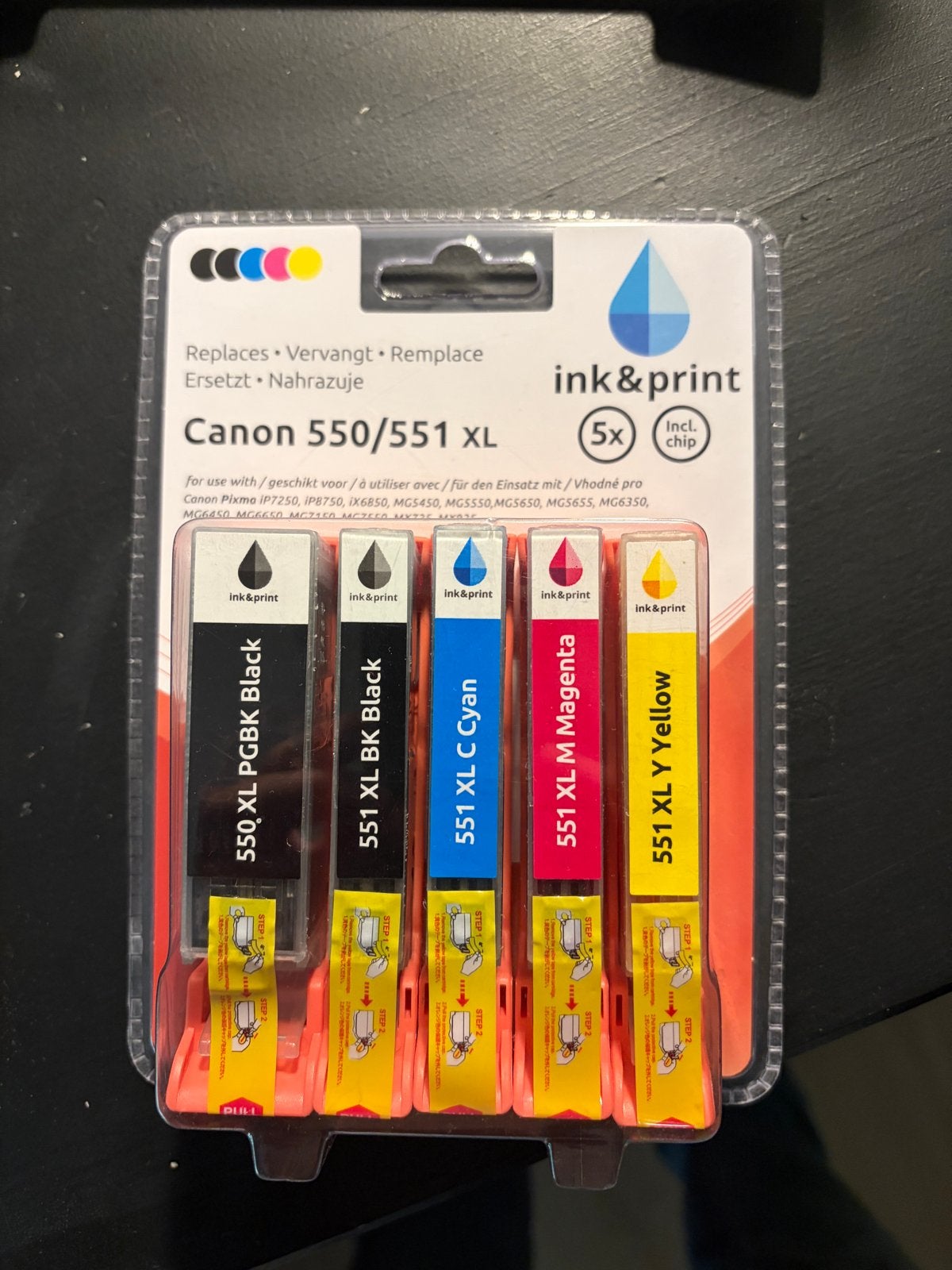 Ink & Print Cartridges Canon 550/551 XL (set), Ophalen of Verzenden, Nieuw, Cartridge
