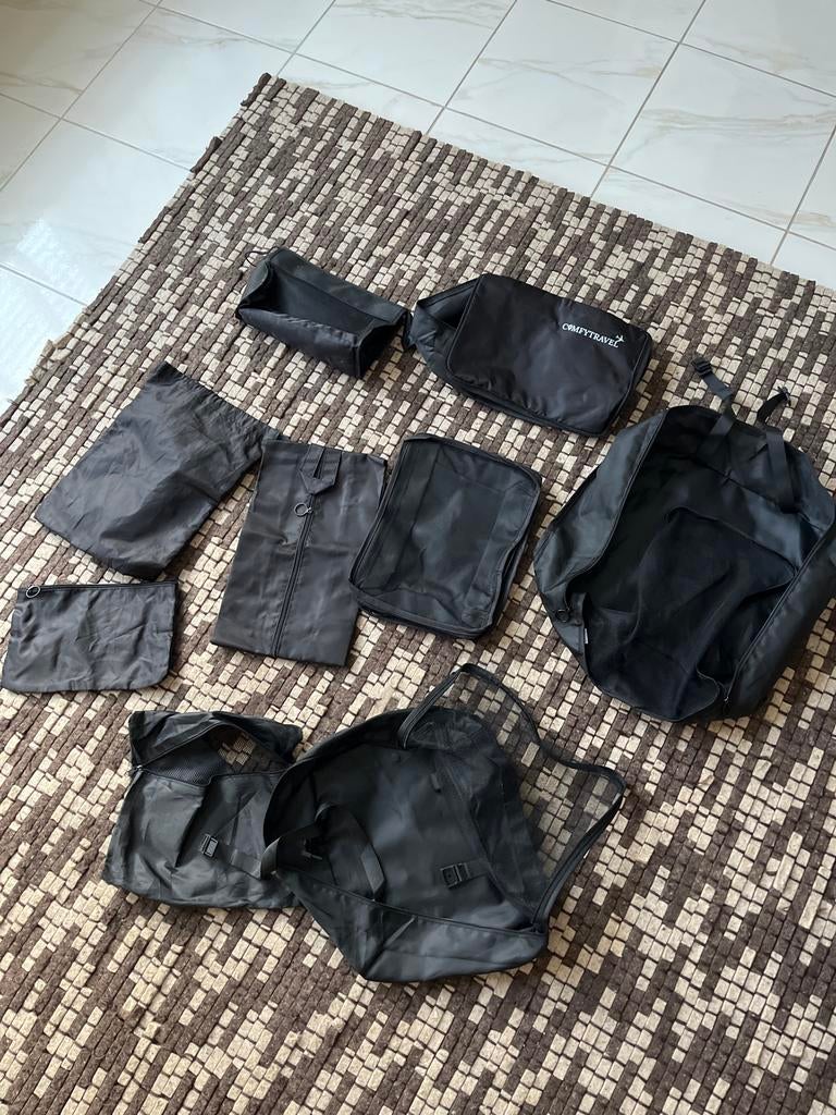 Packing cubes set voor koffer/backpack - diverse maten, Ophalen, 20 tot 30 cm, Zwart, Minder dan 40 cm