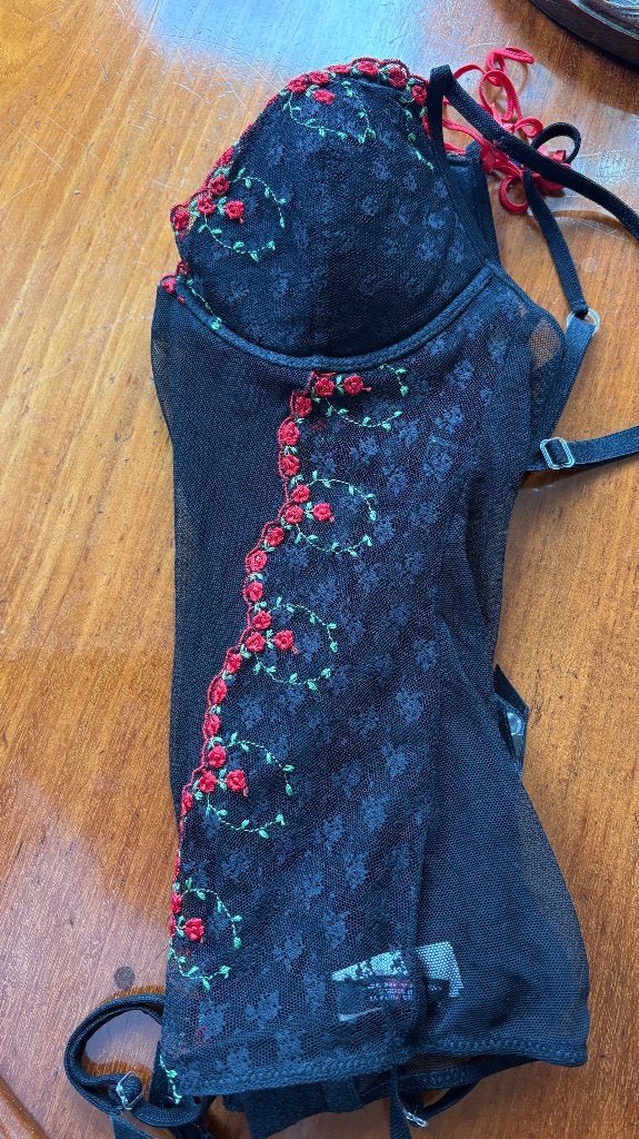 Bustier met jarretels la Perla , 75b, 12,59 euro nieuw, Kleding | Dames, Verzenden, Zwart, Body of Korset