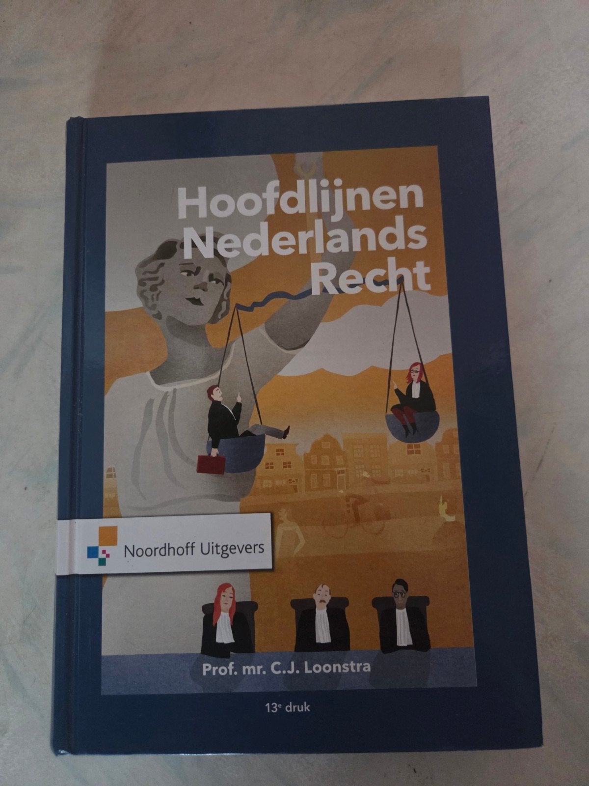 Hoofdlijnen Nederlands Recht - 13e druk, Zo goed als nieuw, Prof. mr. C.J. Loonstra, Gamma, HBO