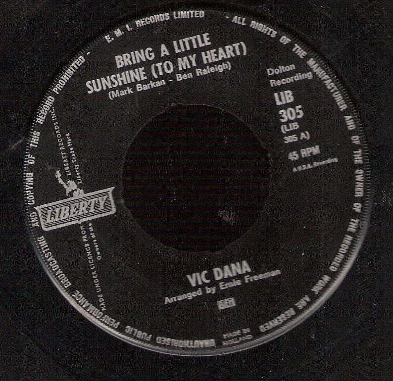 Vic Dana - Bring a Little Sunshine - That's All_SIXTIES, Ophalen, Gebruikt, Pop