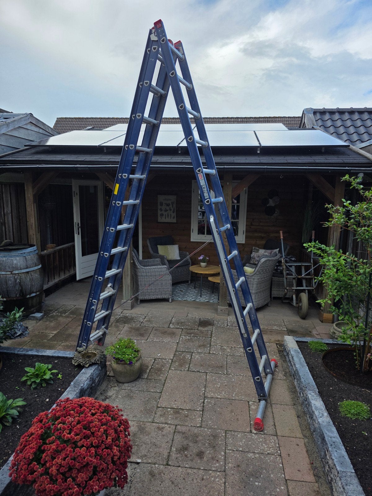 Altrex ladder Challenger 3x12 treden, Doe-het-zelf en Verbouw, Ladders en Trappen, Ophalen, Zo goed als nieuw, Opvouwbaar of Inschuifbaar