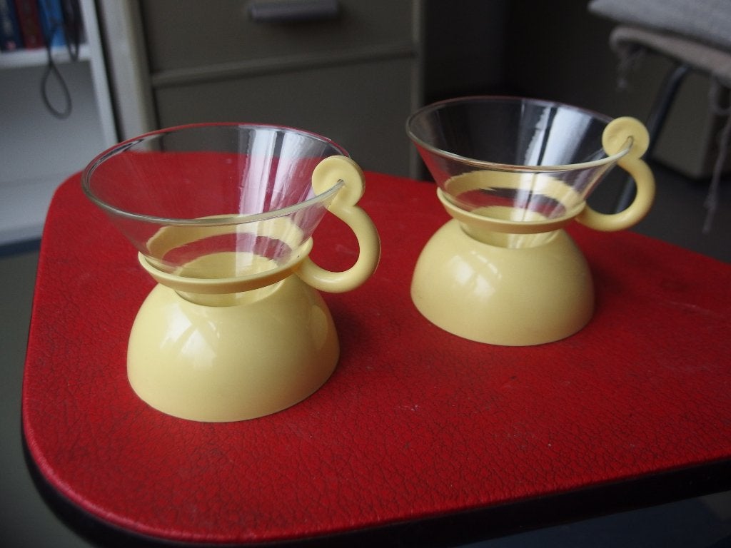 Vintage set Bodum? conus glazen/dessert cups 50's 60’s, Antiek en Kunst, Ophalen of Verzenden