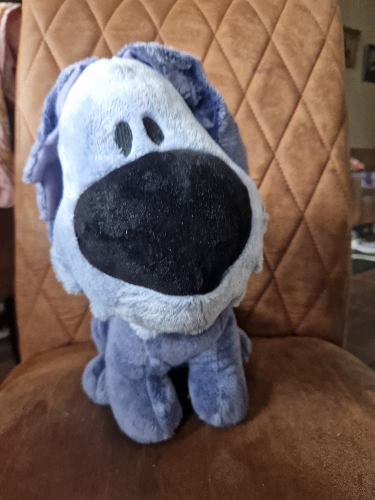 knuffel van woezel en pip, Ophalen of Verzenden, Gebruikt, Blauw, Hond