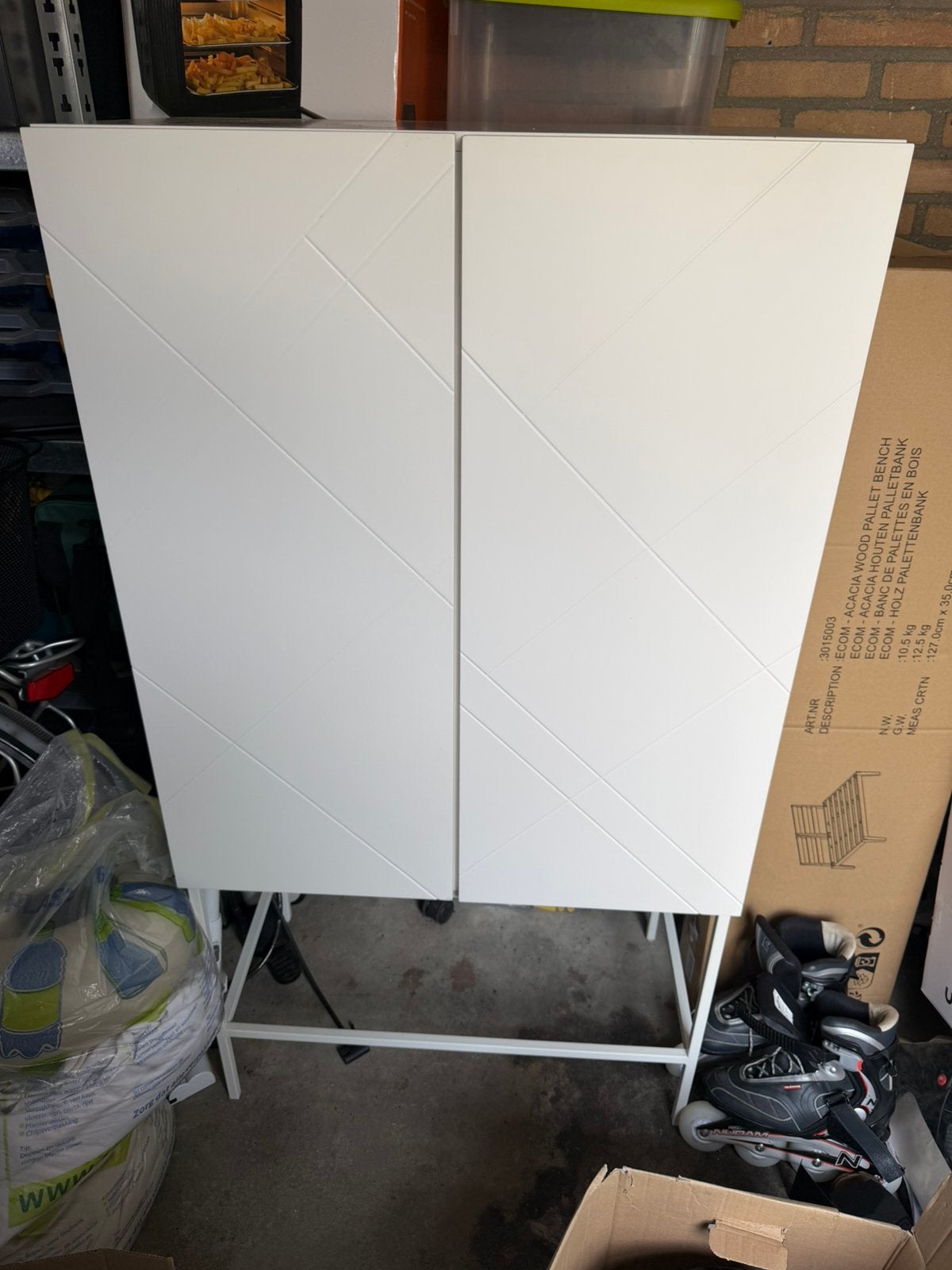 Witte (boeken) kast, Huis en Inrichting, Ophalen, 100 tot 150 cm, 50 tot 100 cm, Zo goed als nieuw