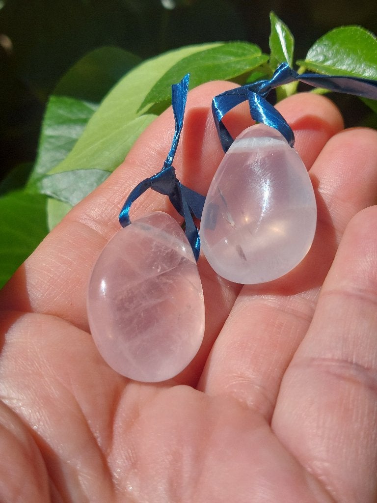 Heldere rozenkwarts hangers doorboord Madagascar, Ophalen of Verzenden, Nieuw
