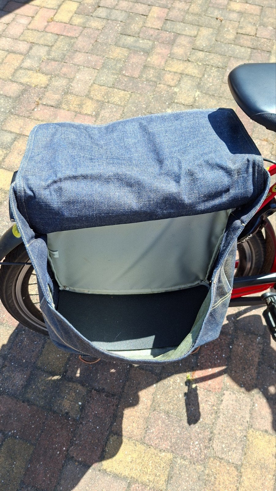 Cortina fiets tas denim look, Ophalen, Gebruikt, Cortina