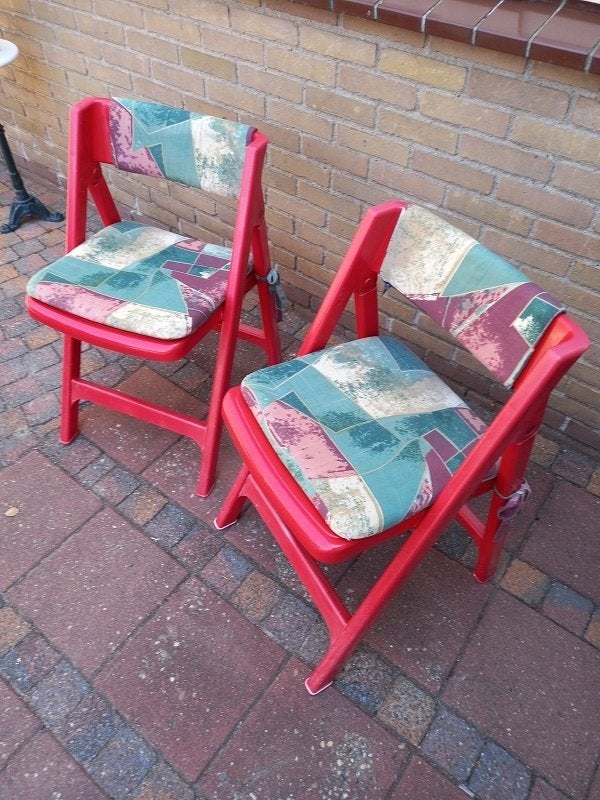 Twee opklapbare stoeltjes, Ophalen, Gebruikt, Campingstoel