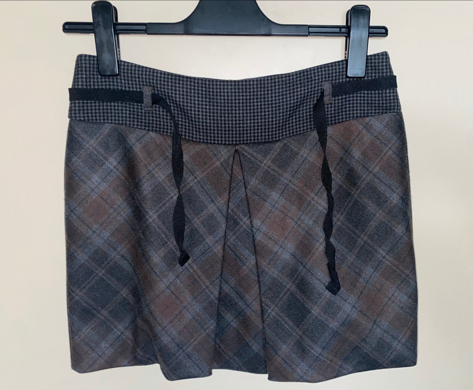 Cotton Club geruite rok - Maat 36 zgan staat, Kleding | Dames, Bruin, Ophalen of Verzenden, Zo goed als nieuw, Maat 36 (S)