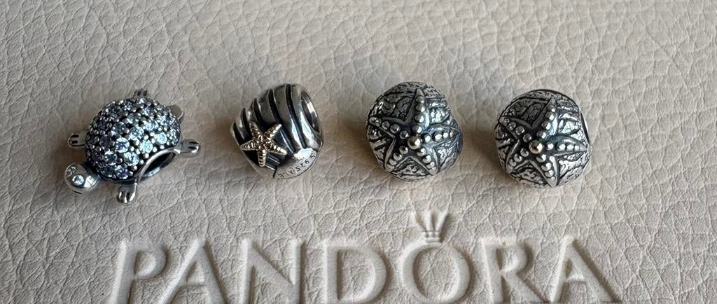 Pandora met 14kt goud bicolor/twotone zee, Sieraden, Tassen en Uiterlijk, Bedels, Pandora, Nieuw, Ophalen of Verzenden, 4 bedels of meer