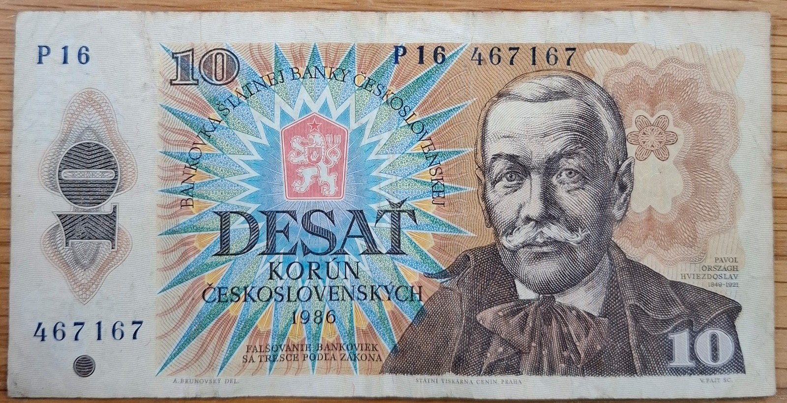 141a# Tsjechoslowakije 10 Korun 1986 P94d, Ophalen of Verzenden, Overige landen