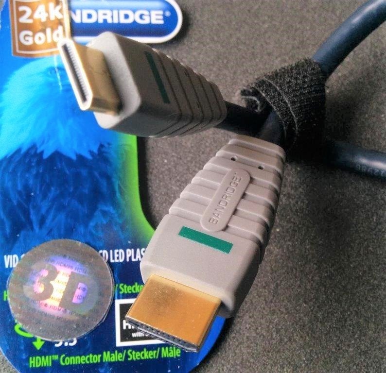 HDMI - mini HDMI kabel 1 meter 4K TV, 3D Bandridge, Ophalen of Verzenden, Minder dan 2 meter, HDMI-kabel