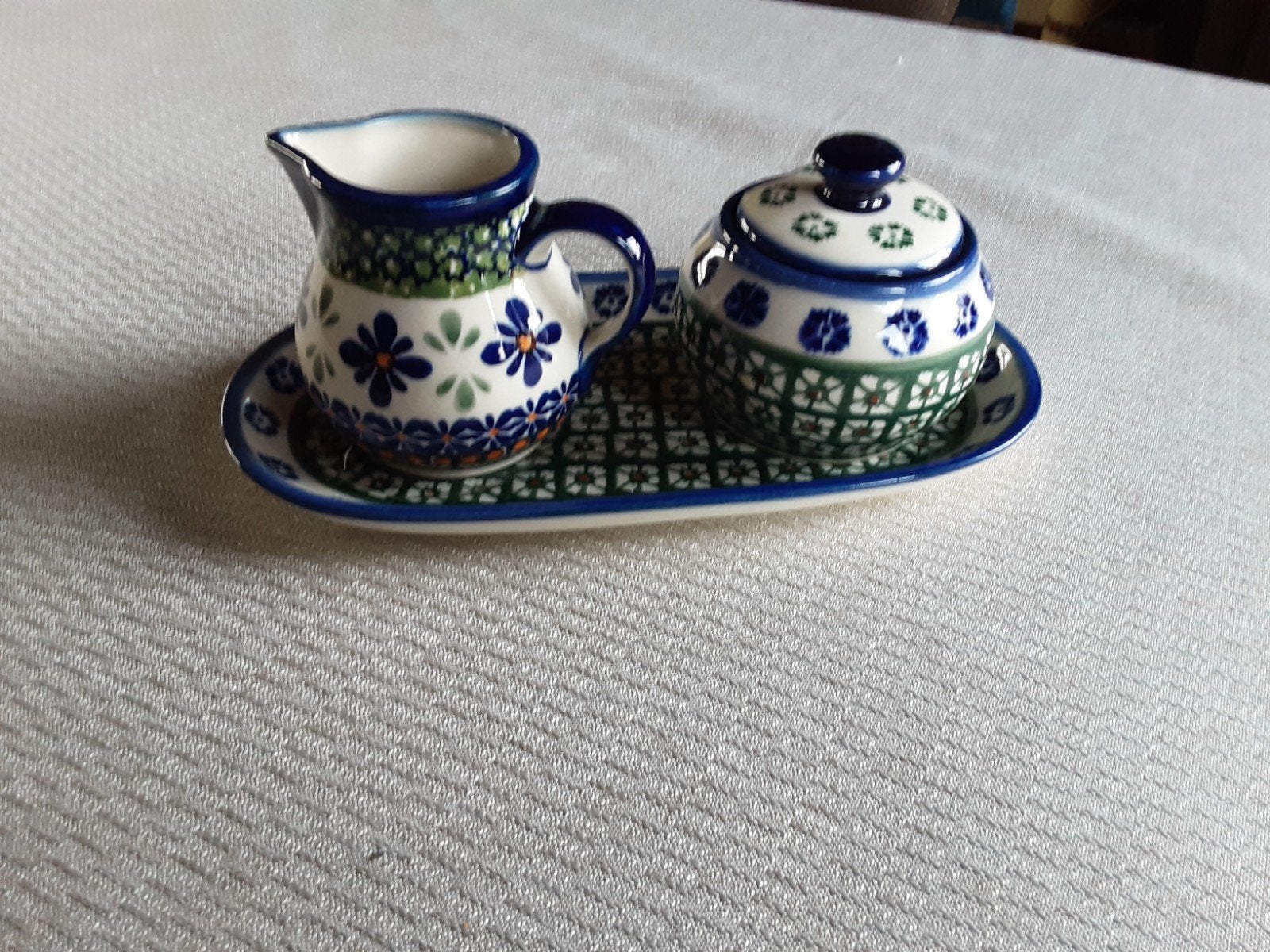 Roomstel suikerpot melkkannetje pools, Ophalen of Verzenden