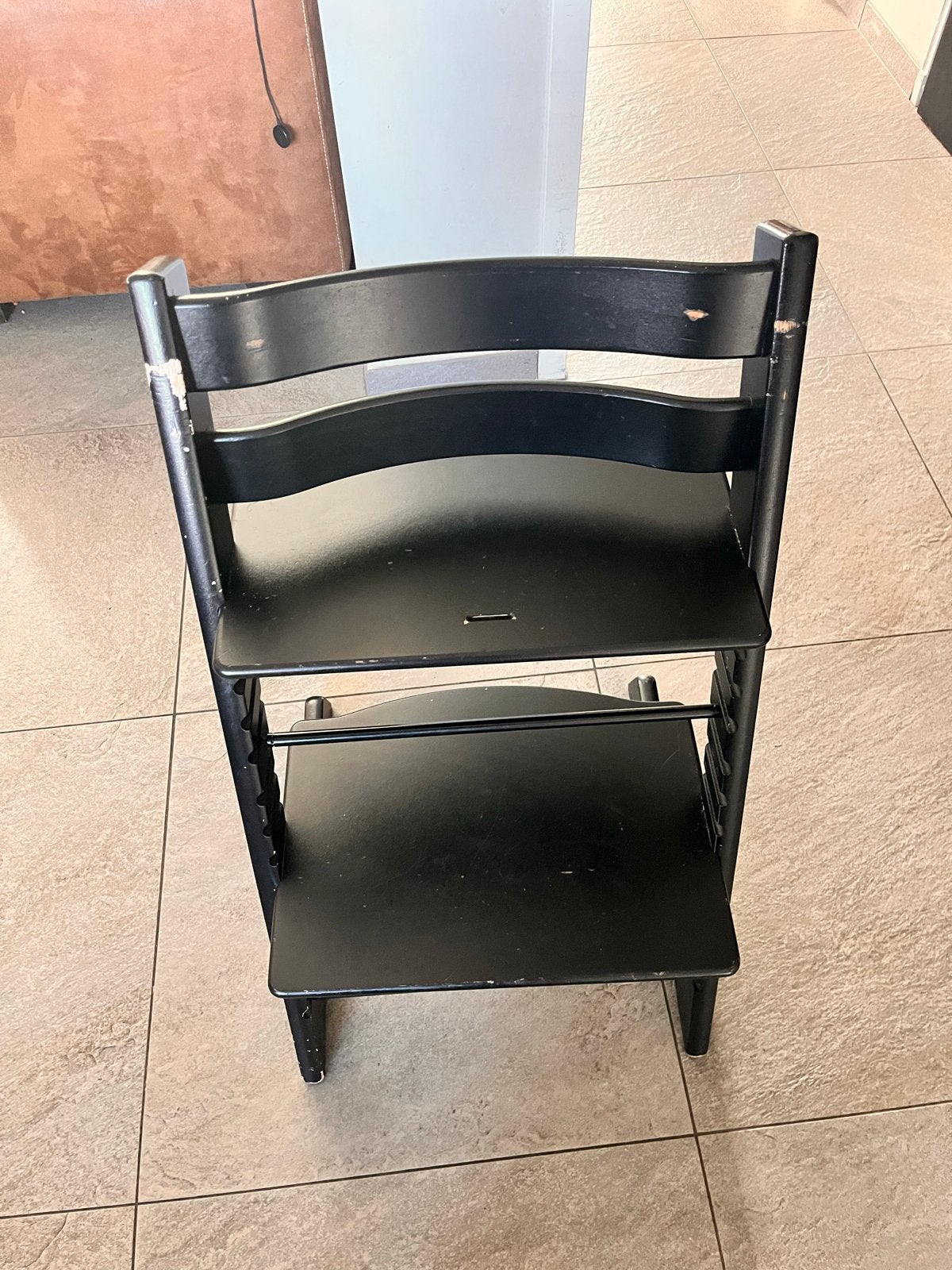 Trip Trap Stoel - Zwart (Gebruikt), Kinderen en Baby's, Kinderstoelen, Ophalen, Gebruikt, Meegroeistoel