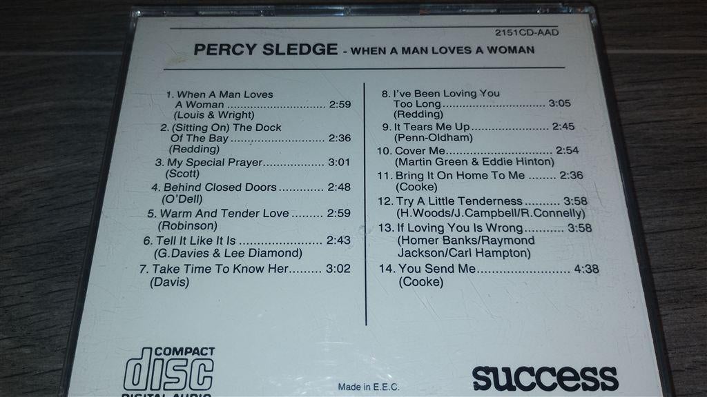 Percy Sledge - When A Man Loves A Woman [Success], Ophalen of Verzenden, Zo goed als nieuw