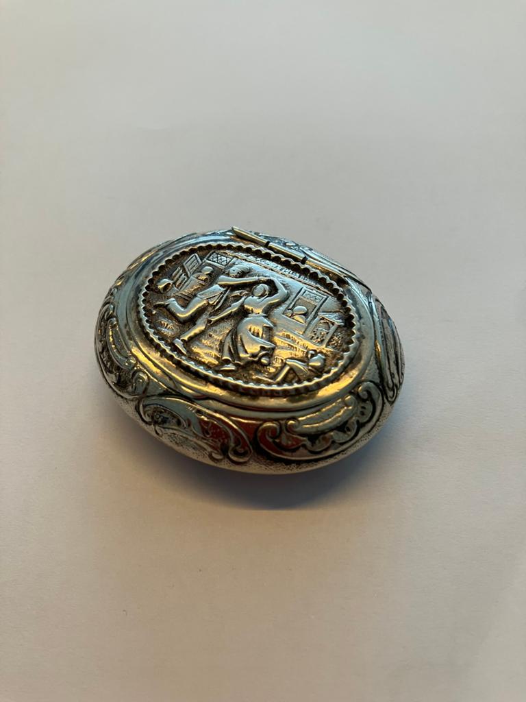 Zilveren pillendoosje, Antiek en Kunst, Ophalen of Verzenden, Zilver