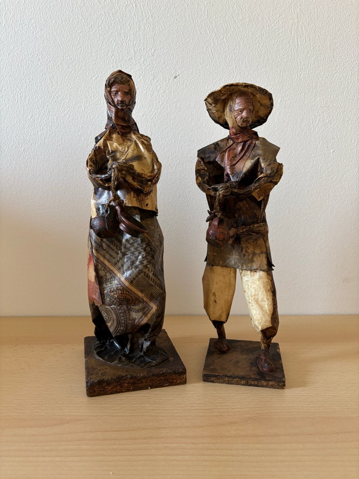 Vintage Mexicaanse papier-maché poppen - The Village People, Ophalen of Verzenden, Zo goed als nieuw, Mens