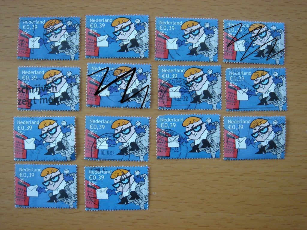 2001 Cartoons NVPH 1997 - 12x Dexter , Ophalen of Verzenden, Na 1940, Gestempeld