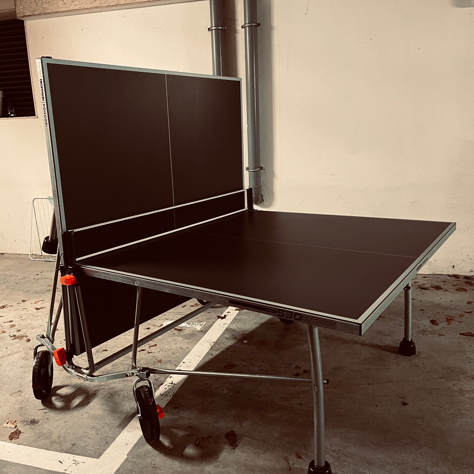 Outdoor tennistafel Pongori PPT 530, Ophalen, Zo goed als nieuw, Tafel Outdoor, Verrijdbaar