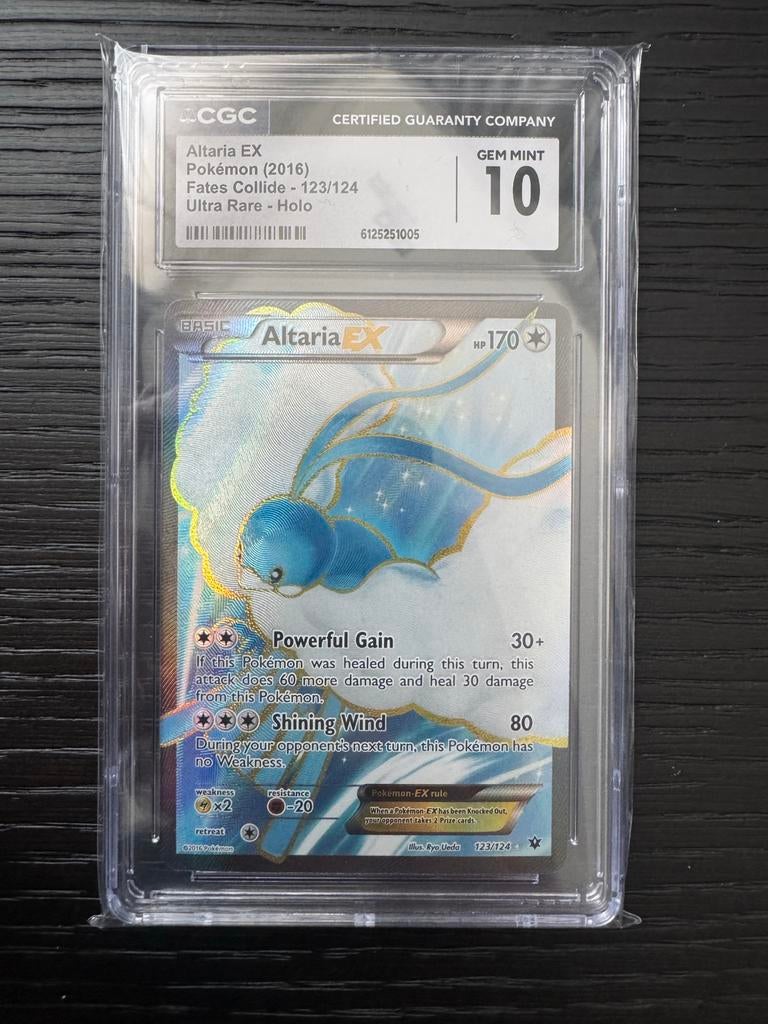 Altaria EX Full Art 123/124 CGC Gem Mint 10 Pokémon Kaart, Ophalen of Verzenden, Nieuw, Losse kaart, Foil