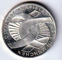 10  mark 1972  G  Duitsland. km. 131, Ophalen of Verzenden, Duitsland, Losse munt, Zilver