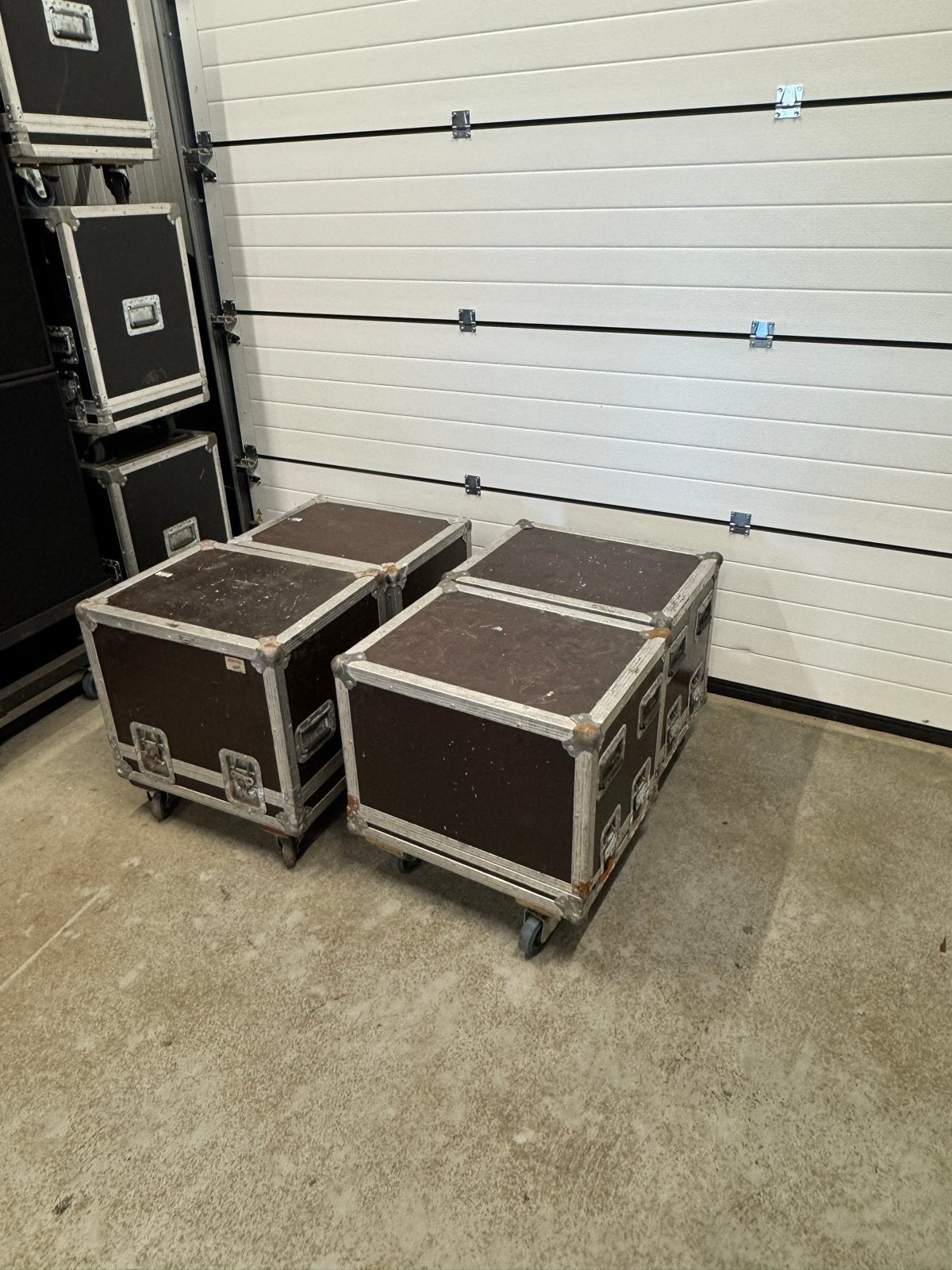 4 Flightcases voor 19 inch rack (9HE), Ophalen of Verzenden, Gebruikt, Speaker of Versterker, Flightcase